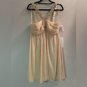 Pale Yellow Babydoll cut Prom Dress
